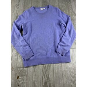 Enzo Mantovani Womens XL Purple Cashmere Crewneck Pullover Sweater Long Sleeve